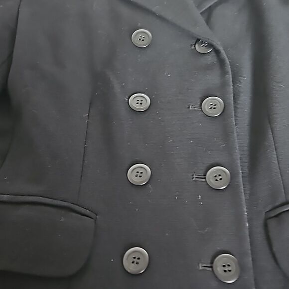 Thomo Women's Double-Breasted Cropped Blazer Small Black - Picture 14 of 16